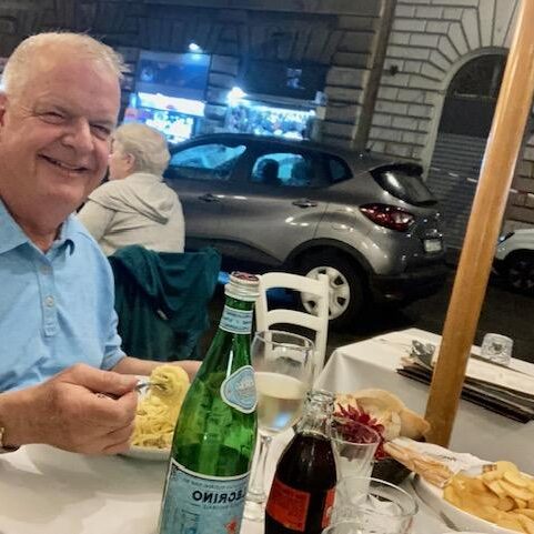 me eating pasta